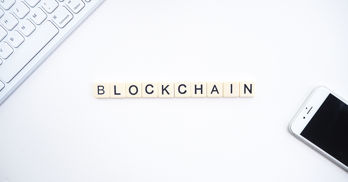 Blockchain spelt out in scrabble letters
