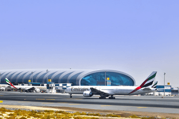 Emirates plane at Dubai Airport