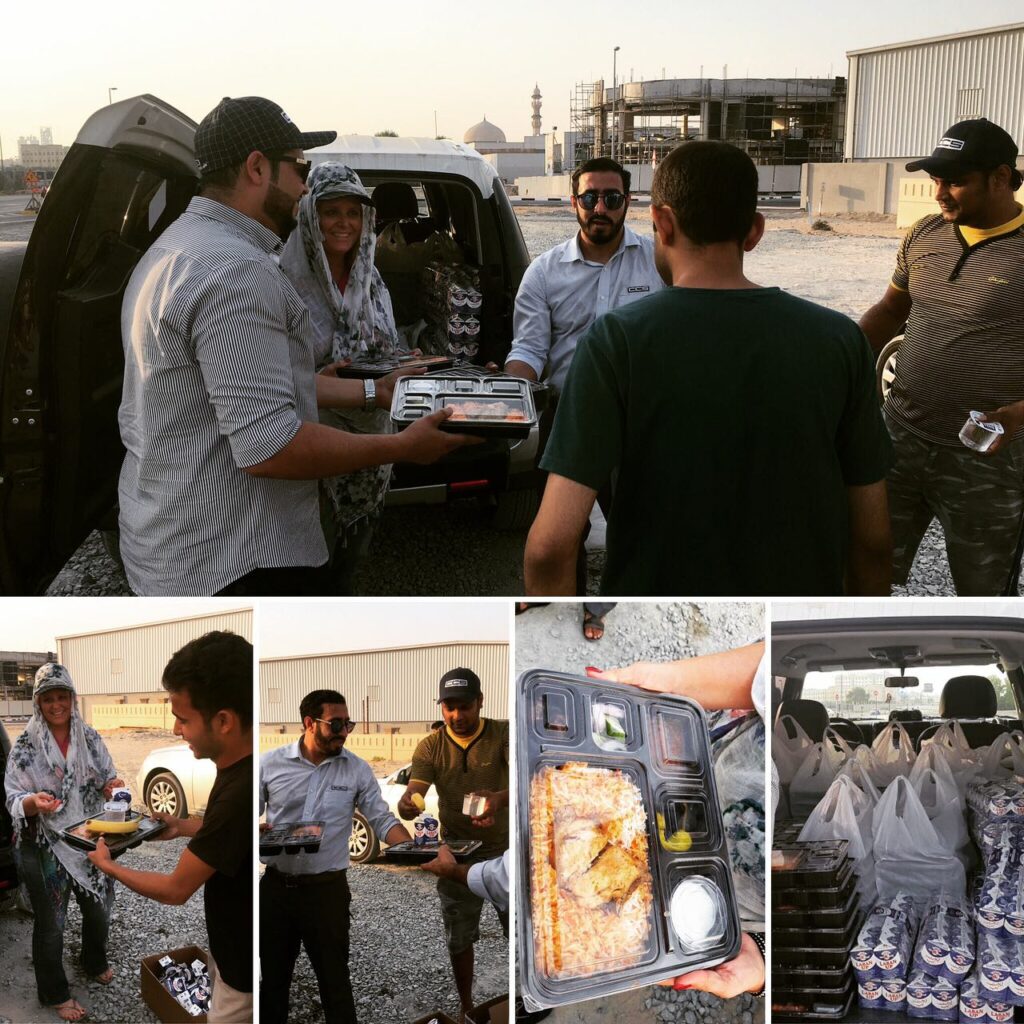 RIB CCS team distributing food for Iftar